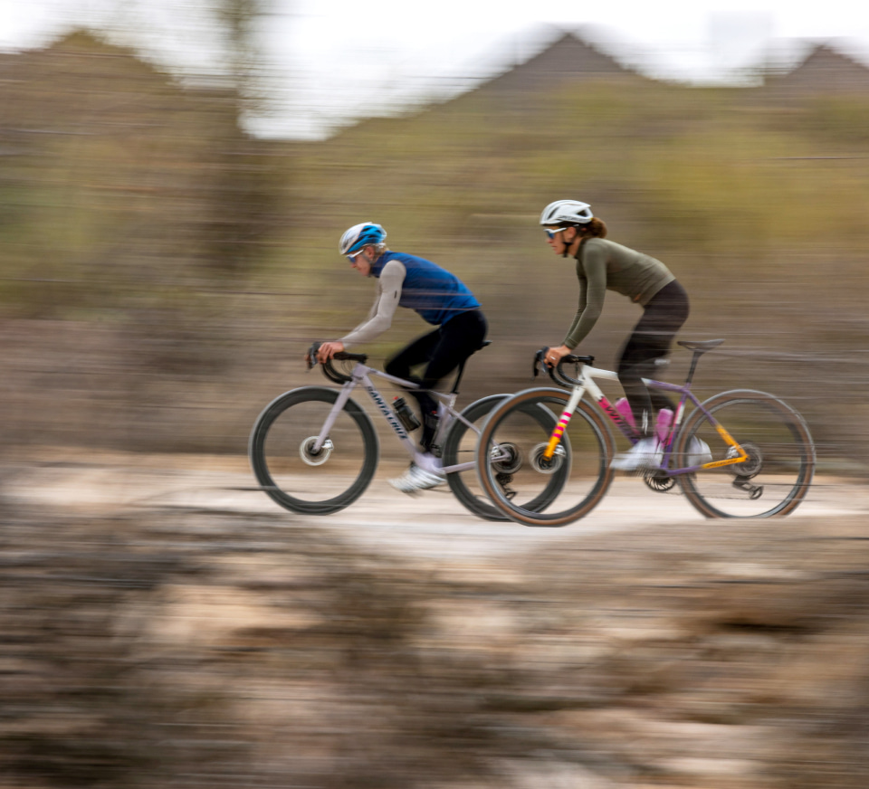 Cyclist wearing ROKA sunglasses