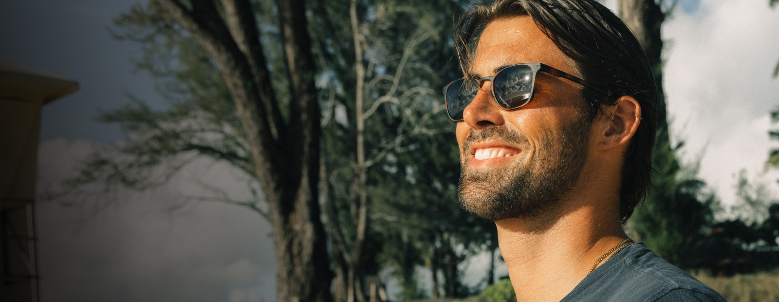 Man smiling in Cade sunglasses