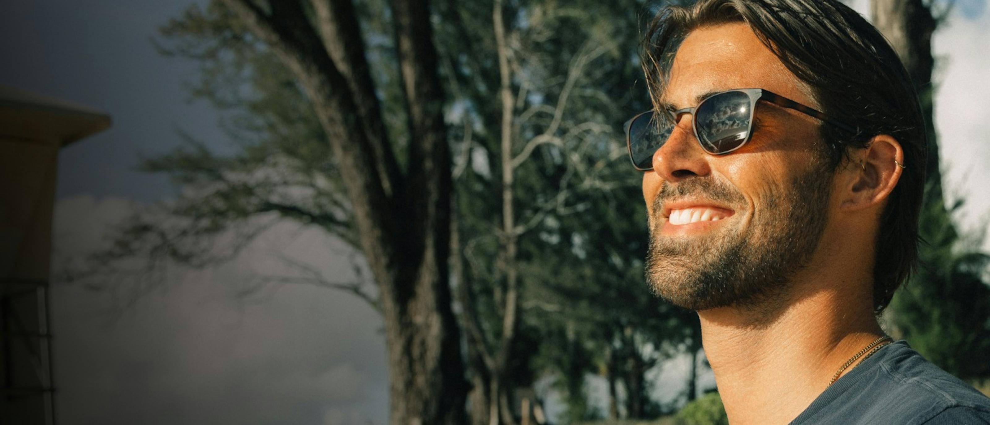 Man smiling in Cade sunglasses
