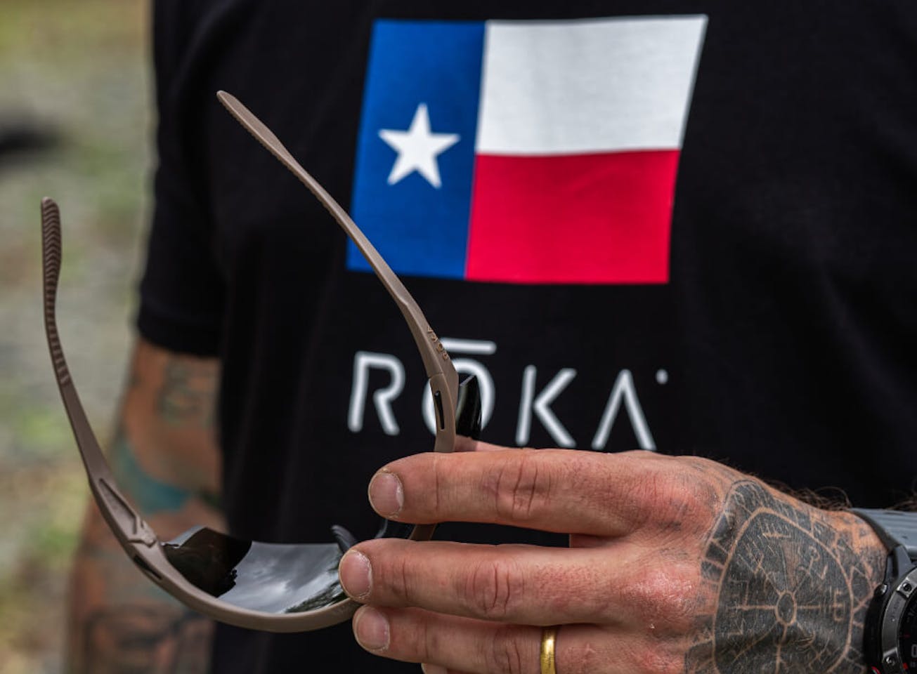 Texas Flag ROKA Shirt and Sunglasses
