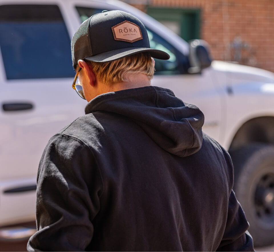 Black ROKA Logo Hoodie