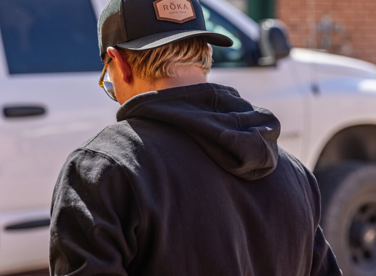 Black ROKA Logo Hoodie