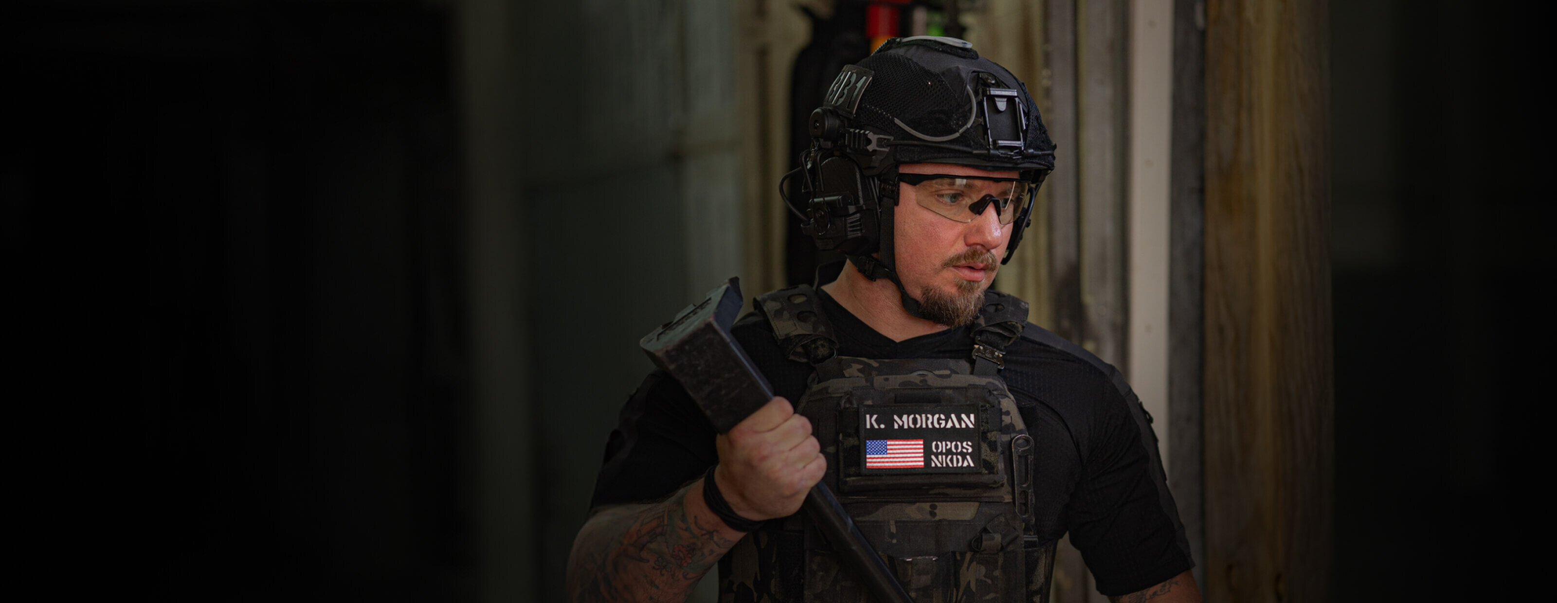 Man in tactical gear