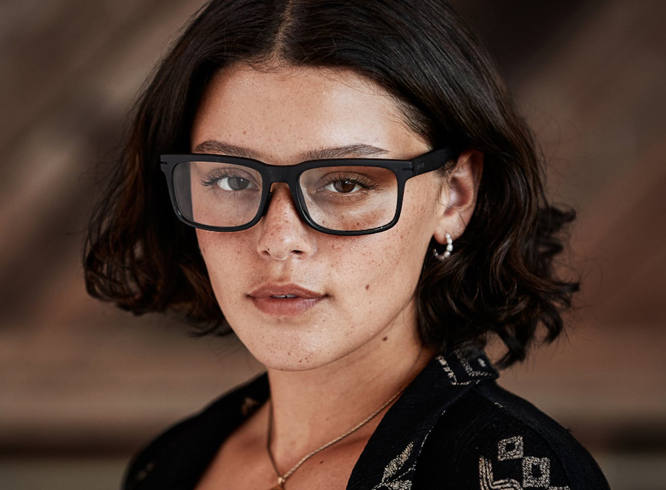 Woman in Braker eyeglasses