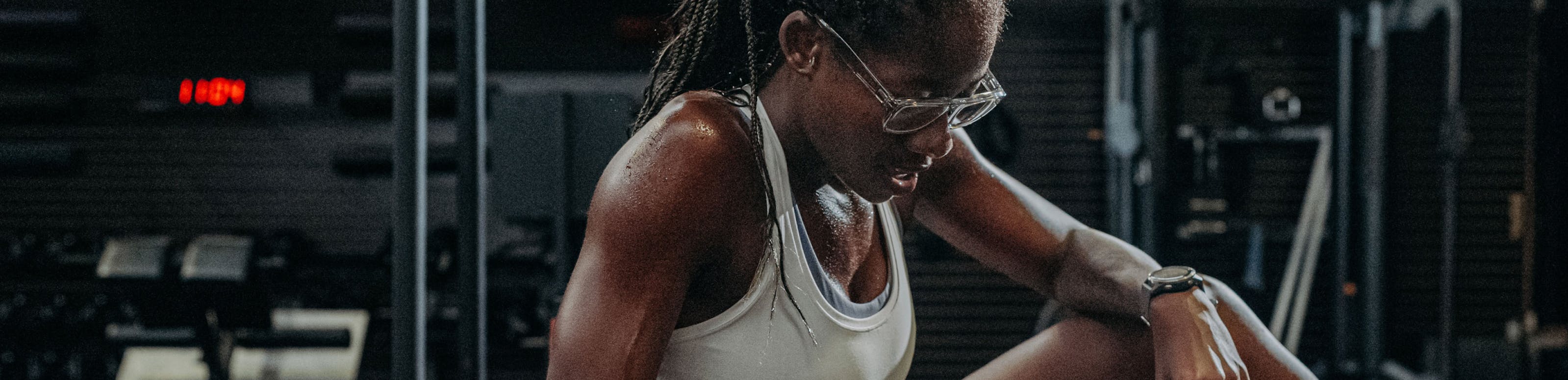 Woman resting wearing Estacado eyeglasses