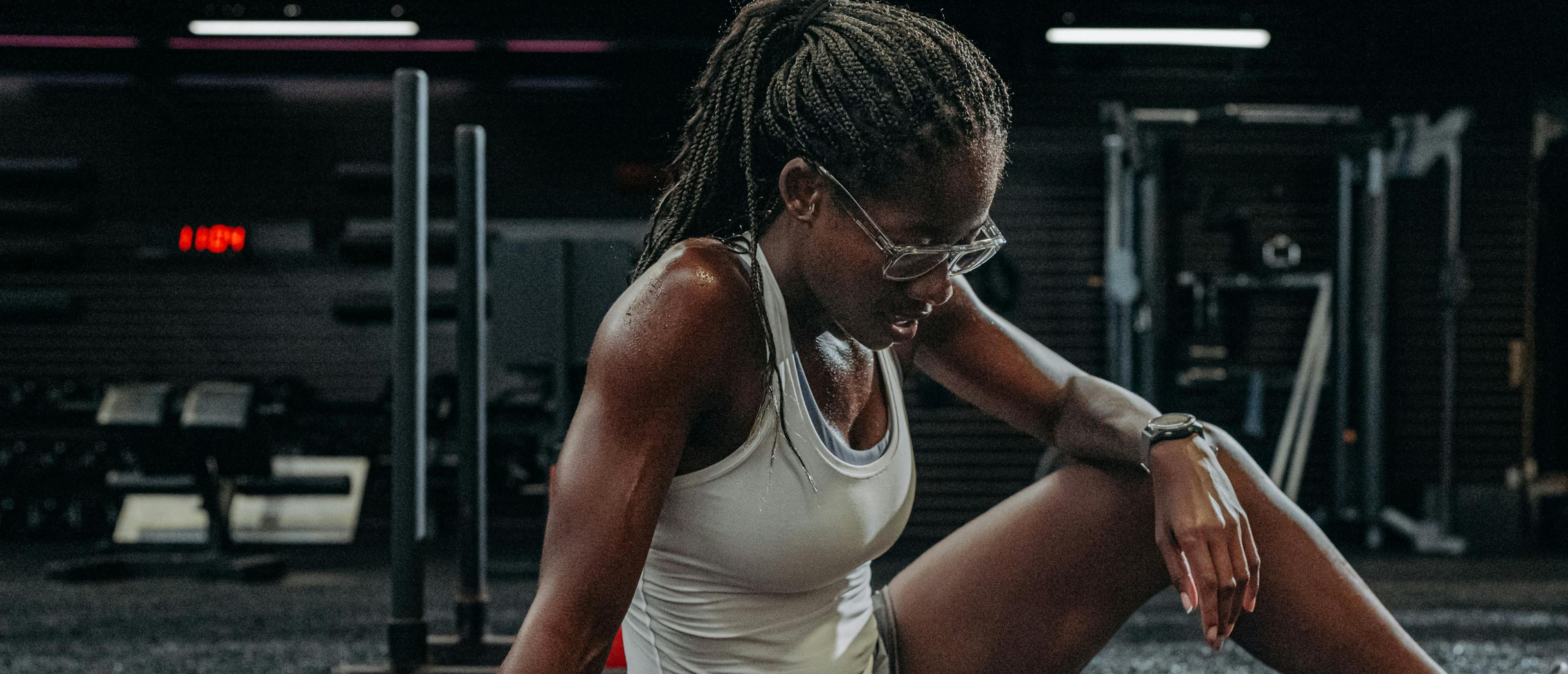 Woman resting wearing Estacado eyeglasses