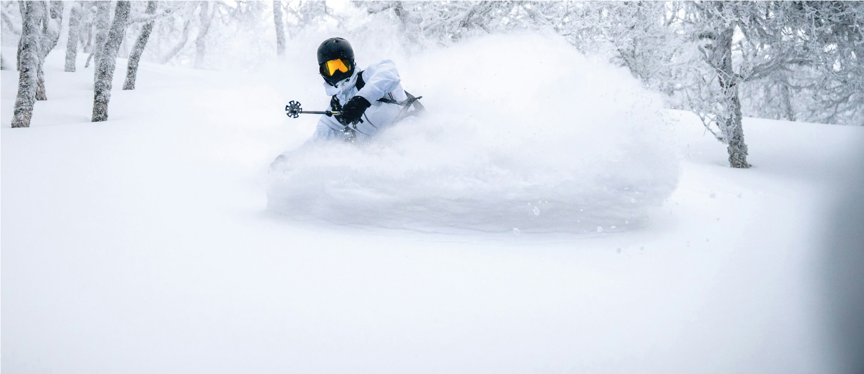 Man skiing down mountain