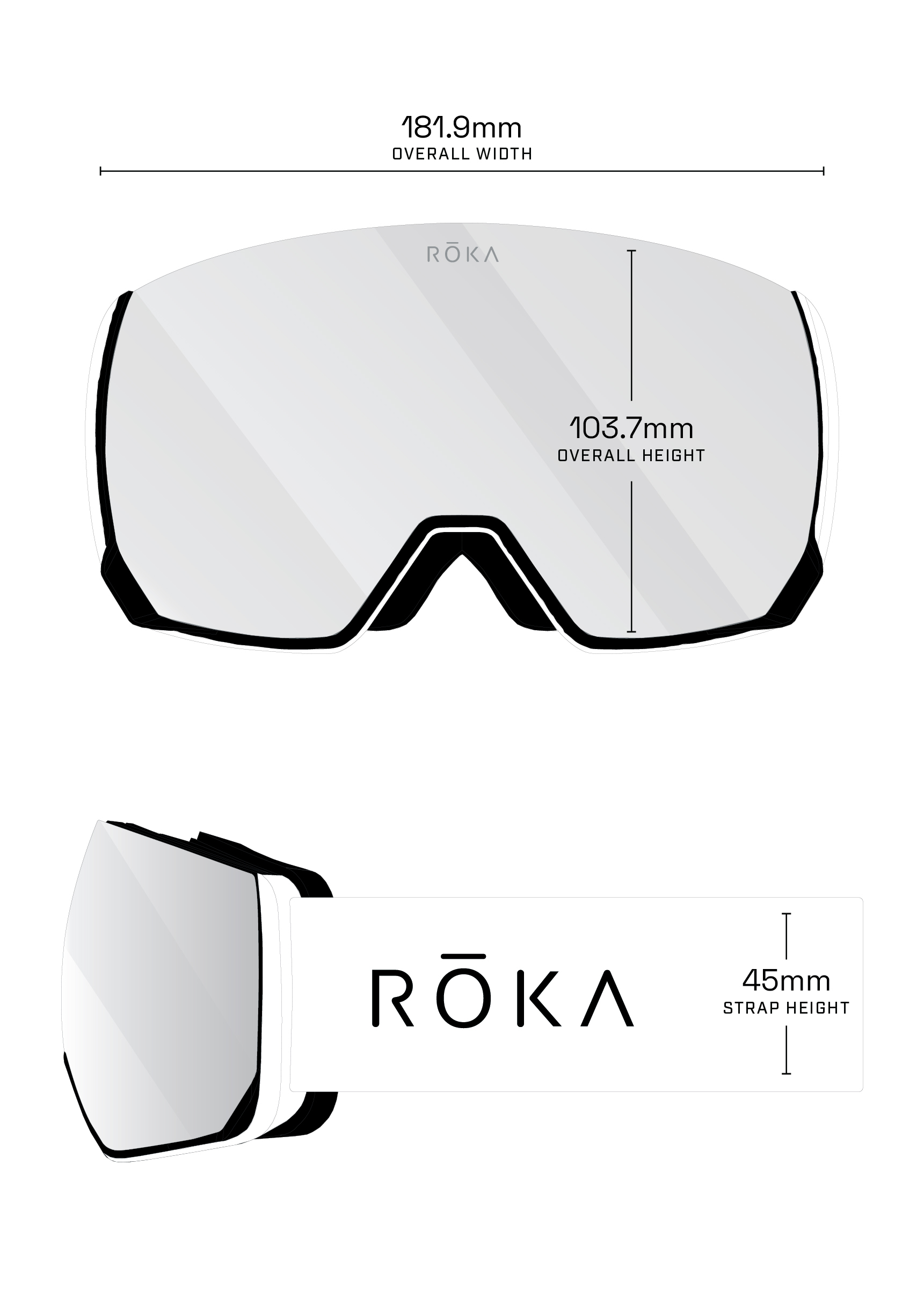 rollka グラススキー Bridger Snow Goggles | Performance-Grade Toric Goggles | ROKA