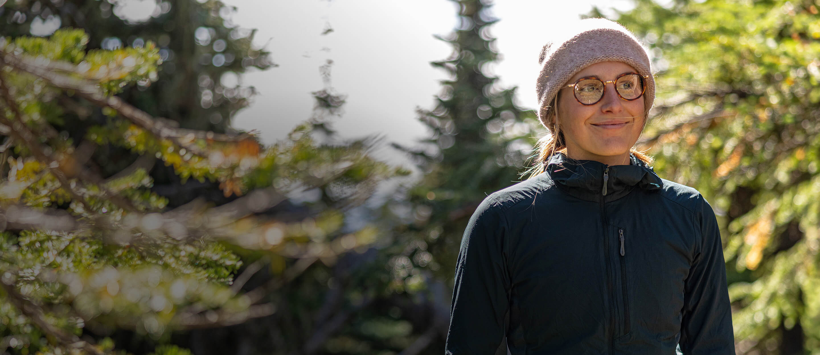 Woman smiling in Alto Fusion glasses