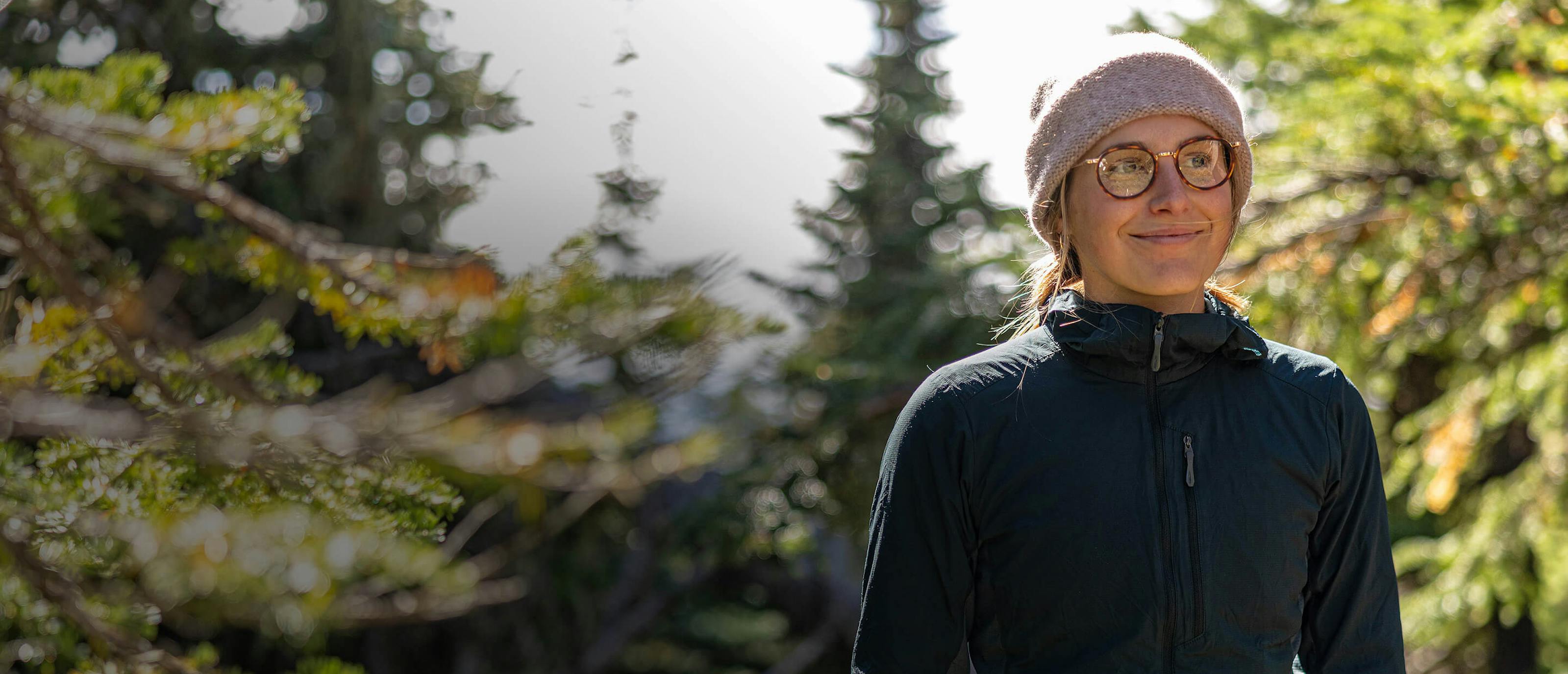 Woman smiling in Alto Fusion glasses