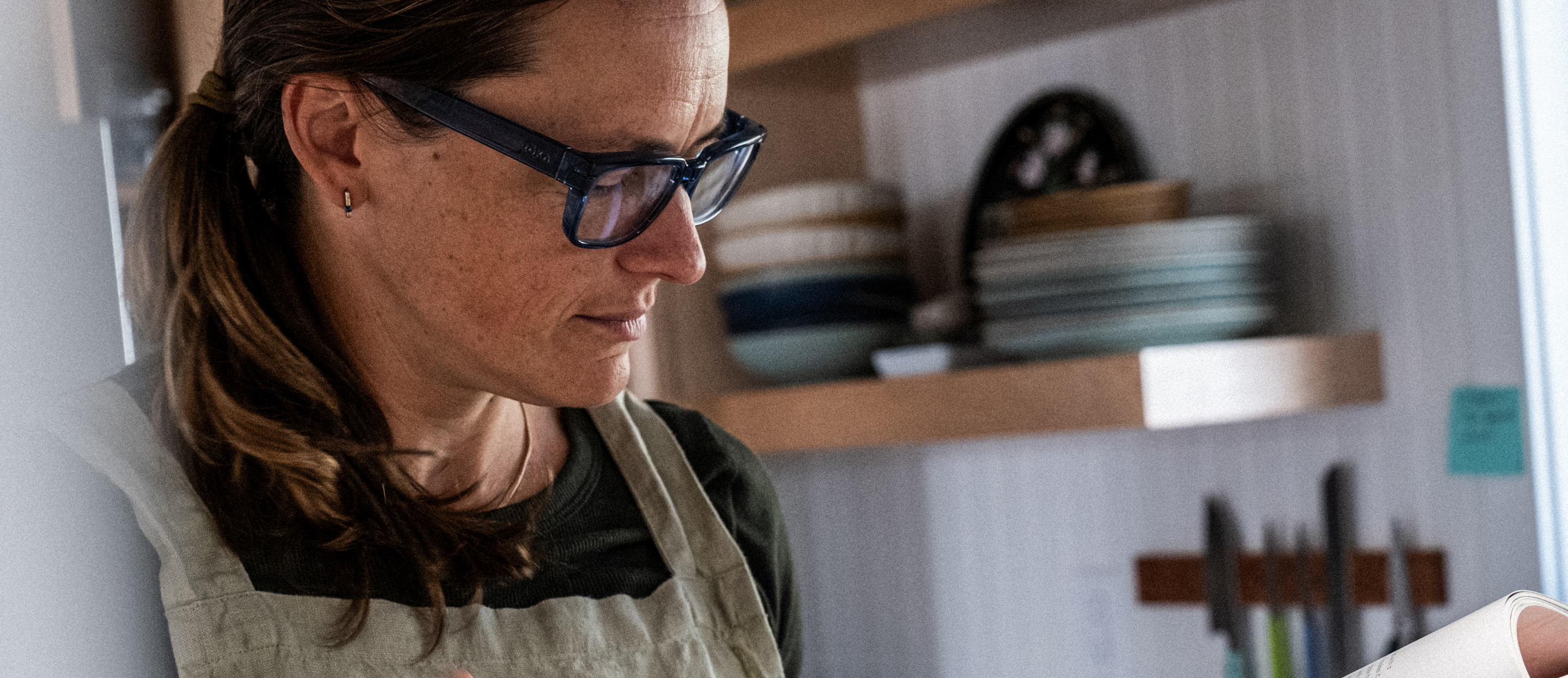 Woman in Whistler eyeglasses