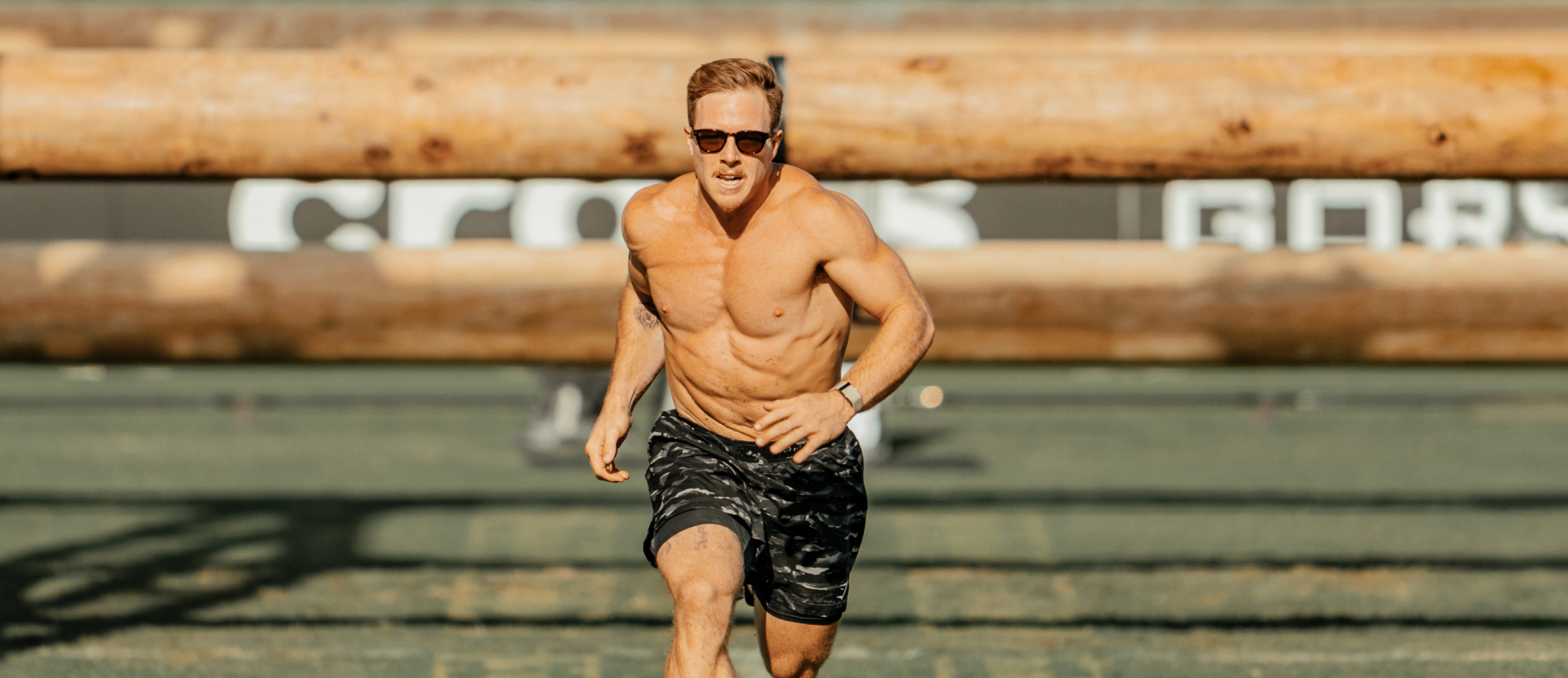 Man sprinting at the CrossFit games