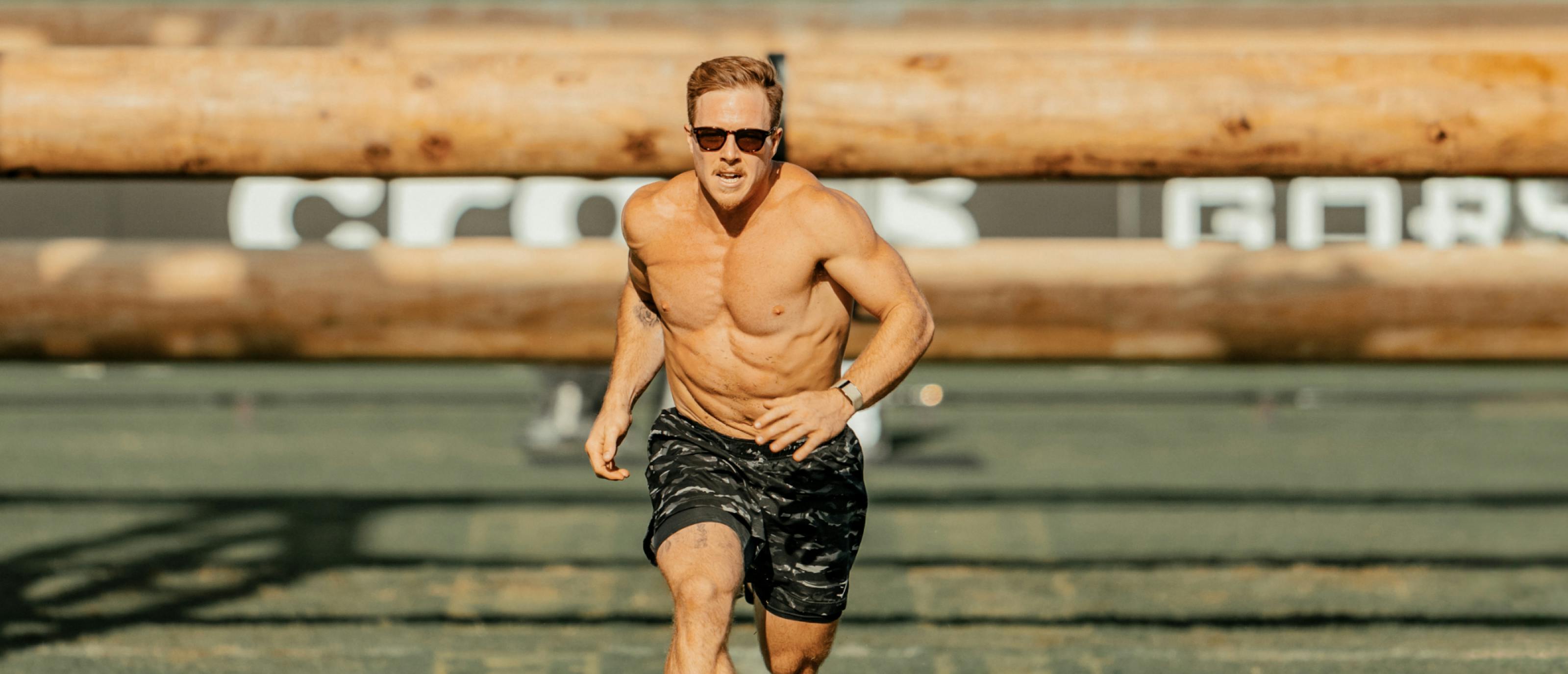 Man sprinting at the CrossFit games