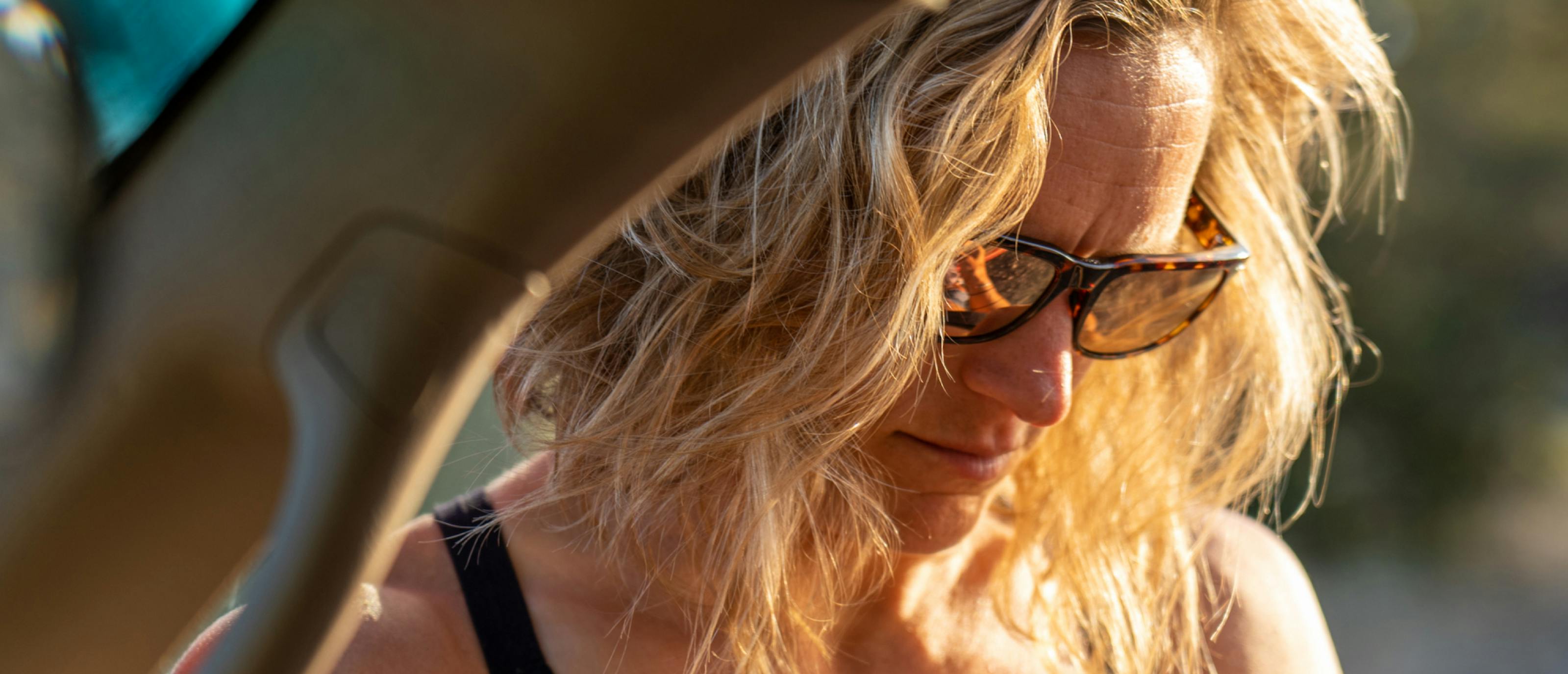 Woman wearing Braker sunglasses
