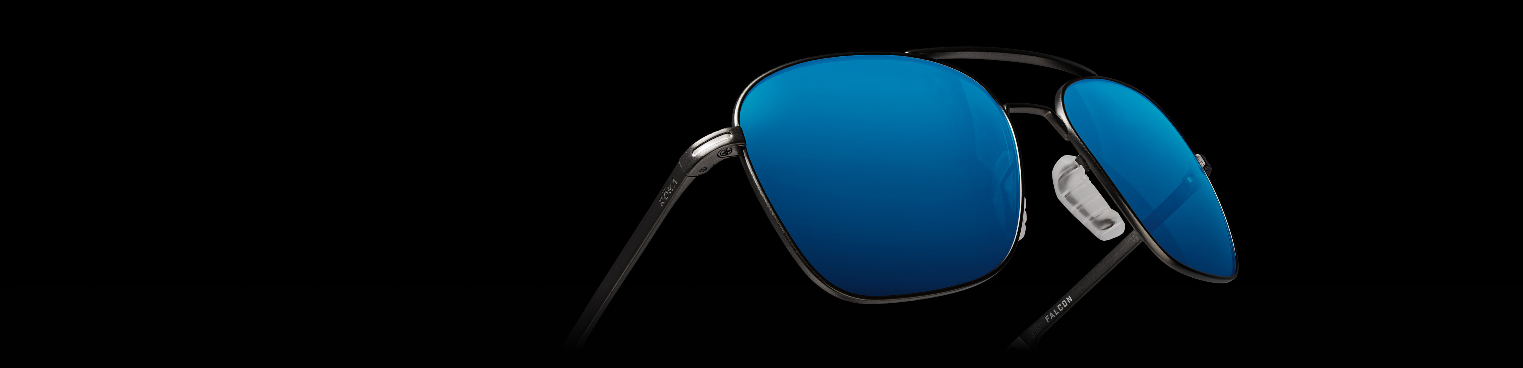 Falcon Sunglasses with blue mirror lens