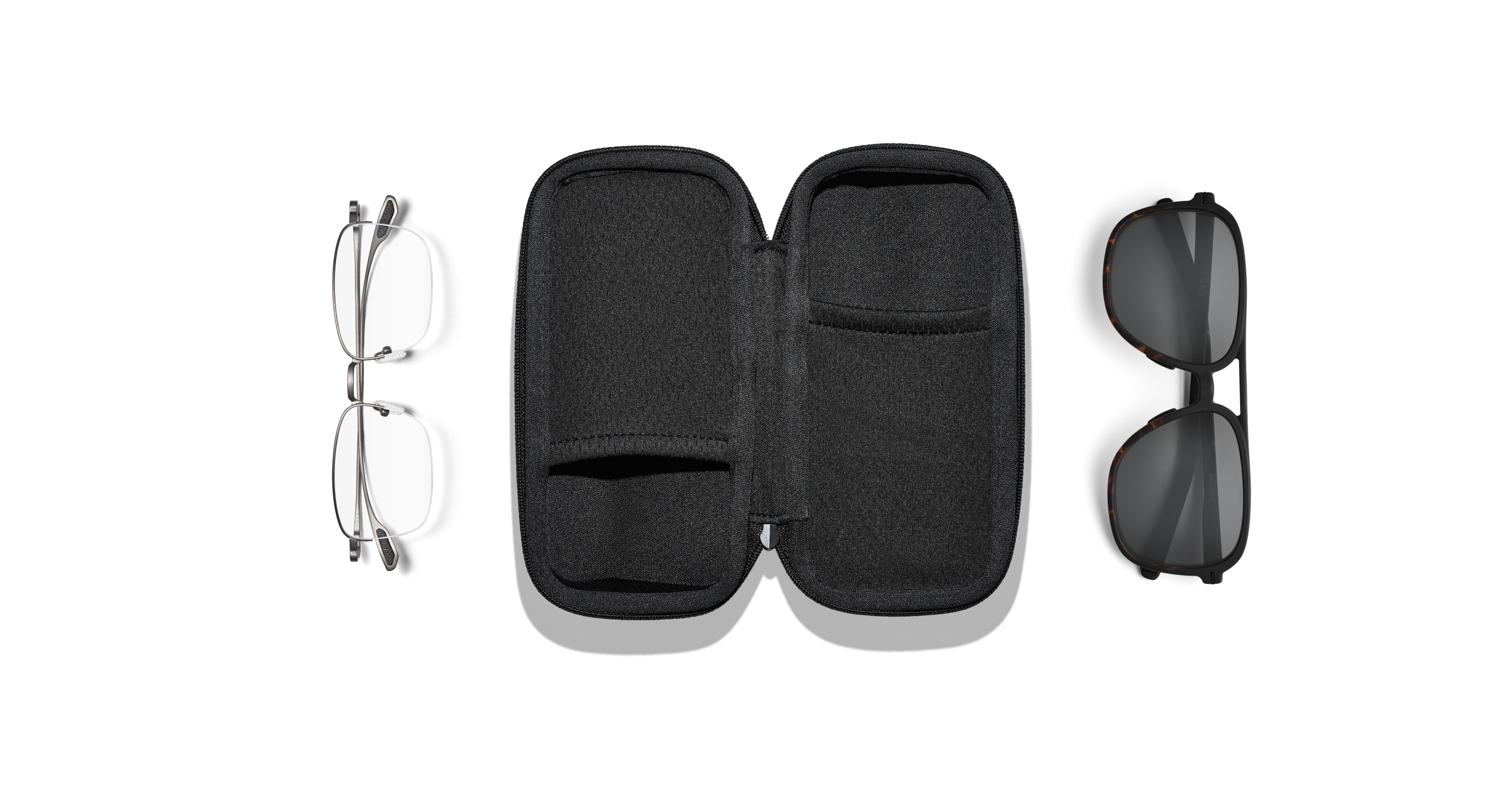 Travel case and ROKA frames