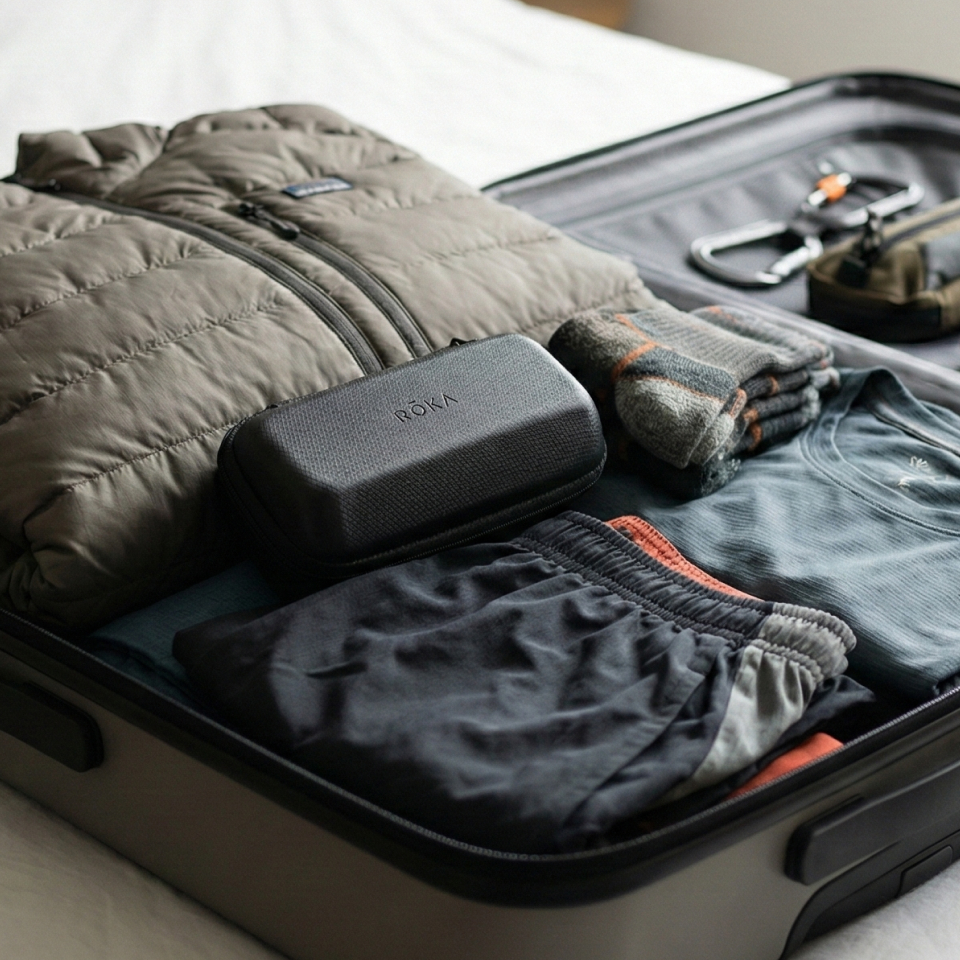 Travel case in suitcase