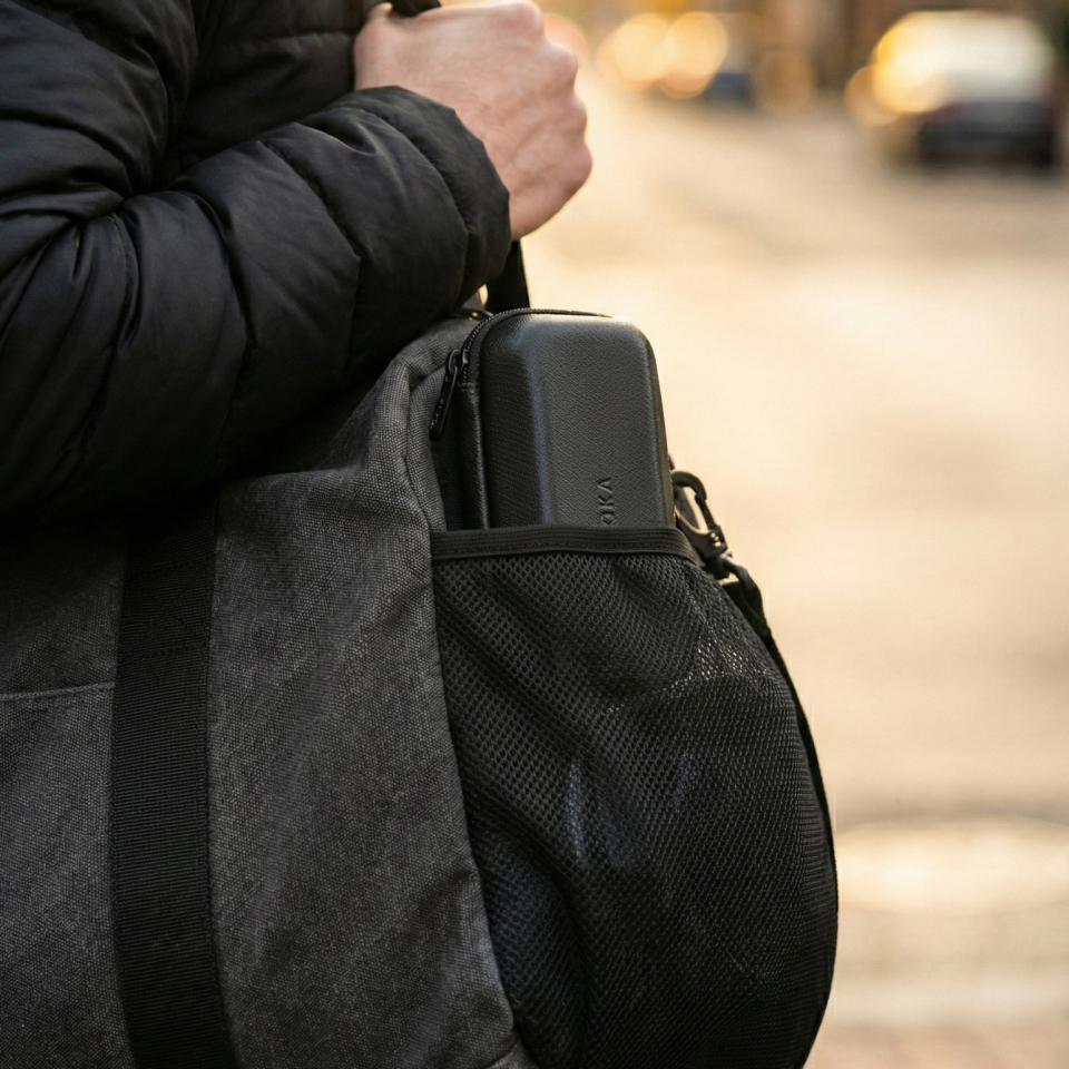 Travel case in backpack