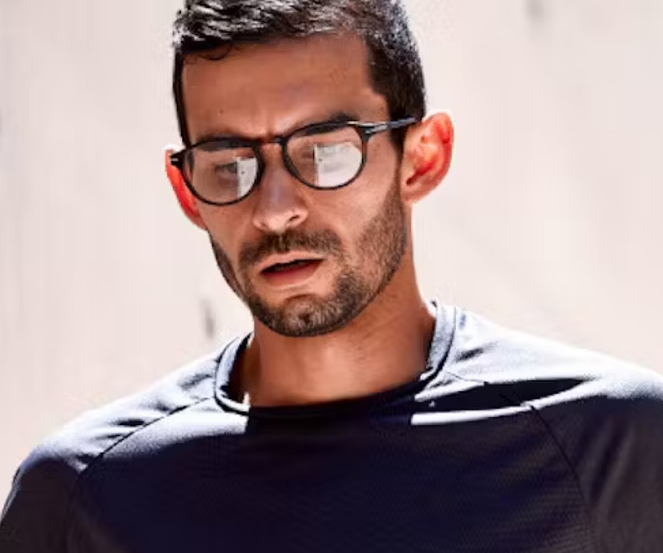 Man wearing Oslo eyeglasses