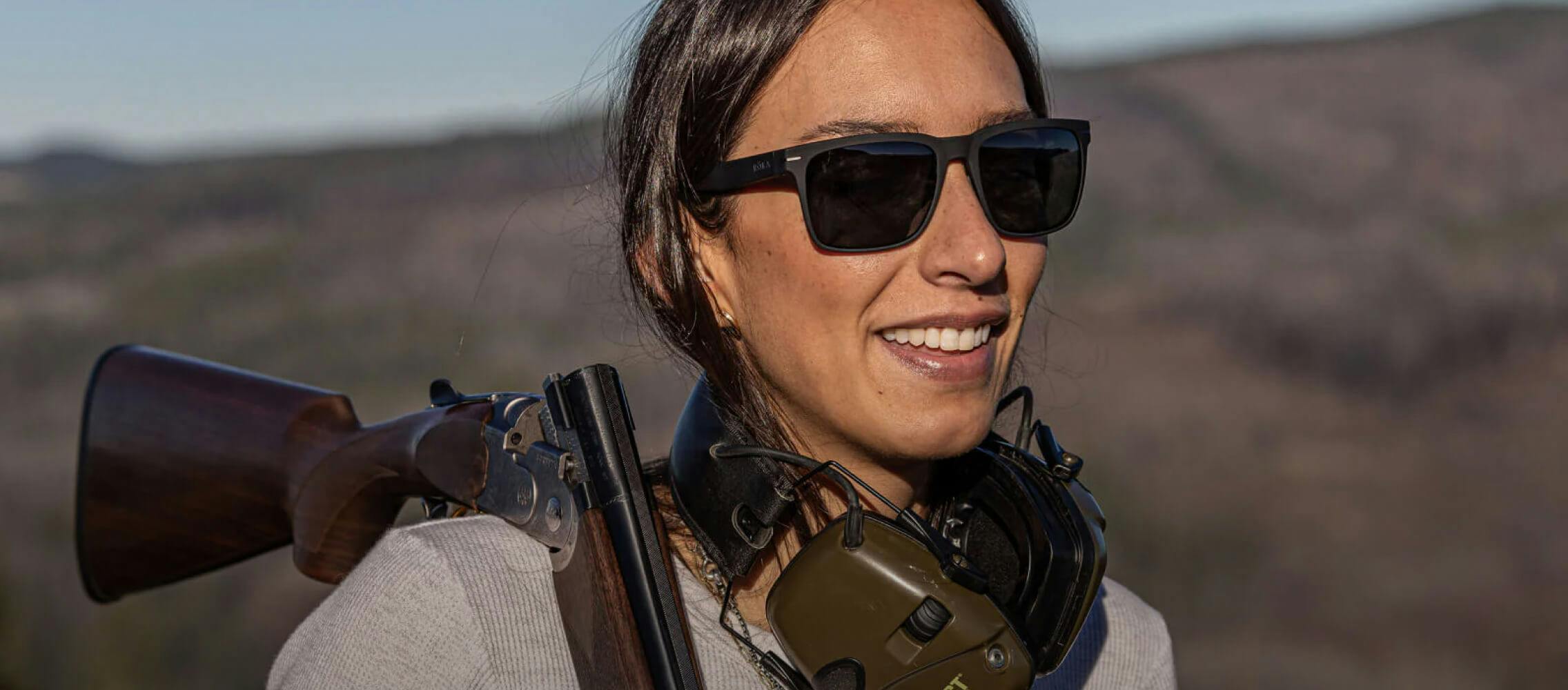 Woman wearing Barton sunglasses