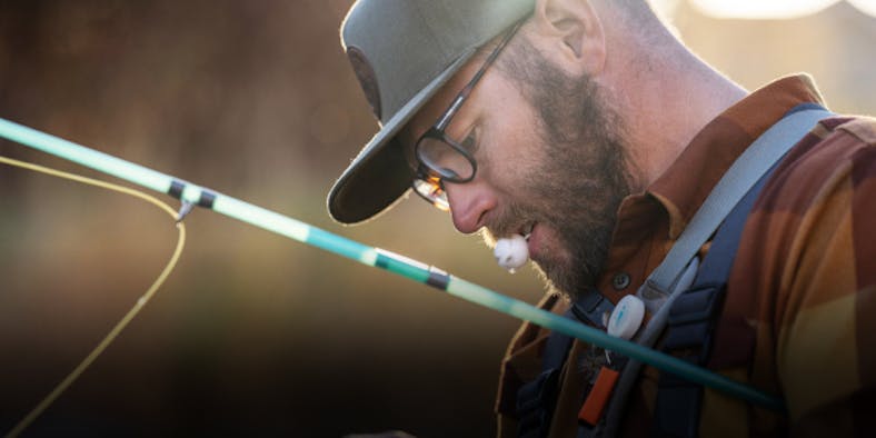 Man fishing in ROKA eyeglasses