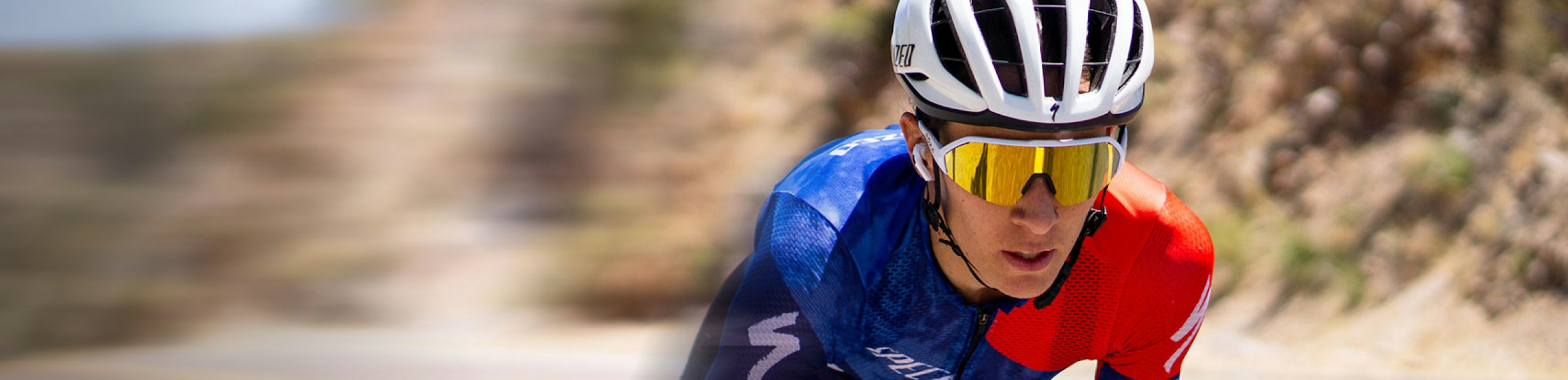 Woman cycling in gold Matador AIR Sunglasses